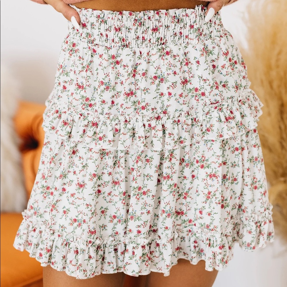 Princess Polly floral mini skirt
